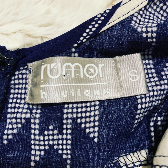 🖤 LF Rumor Boutique Blue Tribal Romper - Picture 8 of 8